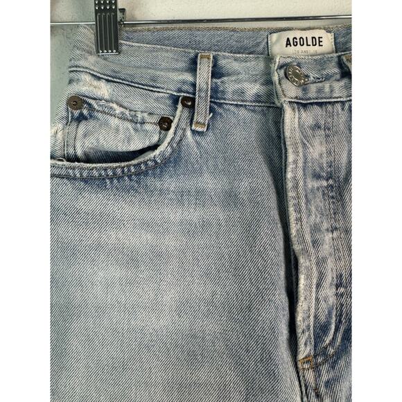 AGOLDE JEANS 90'S HIGH RISE PINCH WAIST STRAIGHT DISTRESSED SIZE 23 #54667 - Picture 5 of 16